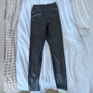 Aerie Black Faux Leather Leggings